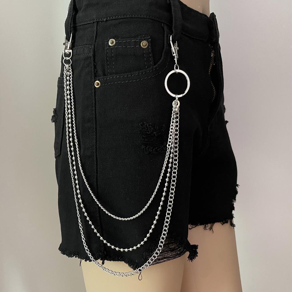 Spot Punk Metal Chain Multi-layer Waist Chain Trendy Cool Street Shot Ring Versatile Men's and Women's Trousers