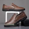 Fashion Handmade Leather PU Shoes Male Casual Sneakers Comfort Design Man's Business Loafers Moccasins Round Head Fashion Spring Autumn