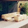 Day and Night - Day and Night Garden Furniture 10 Pieces and Cushions Solid Cream Pine Wood