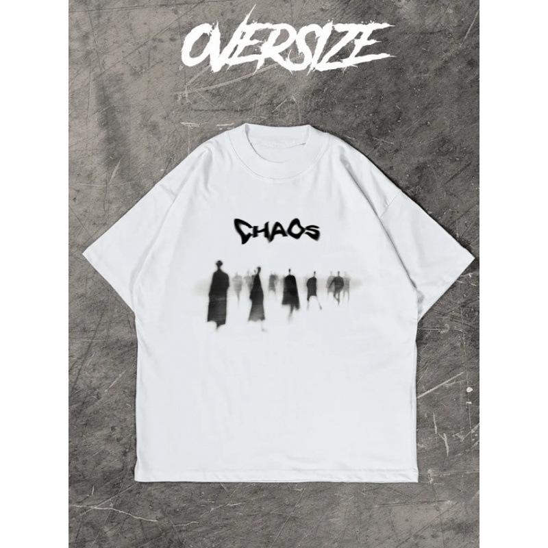 Pure cotton American short-sleeved T-shirt men s and women s bottoming shirt loose top S