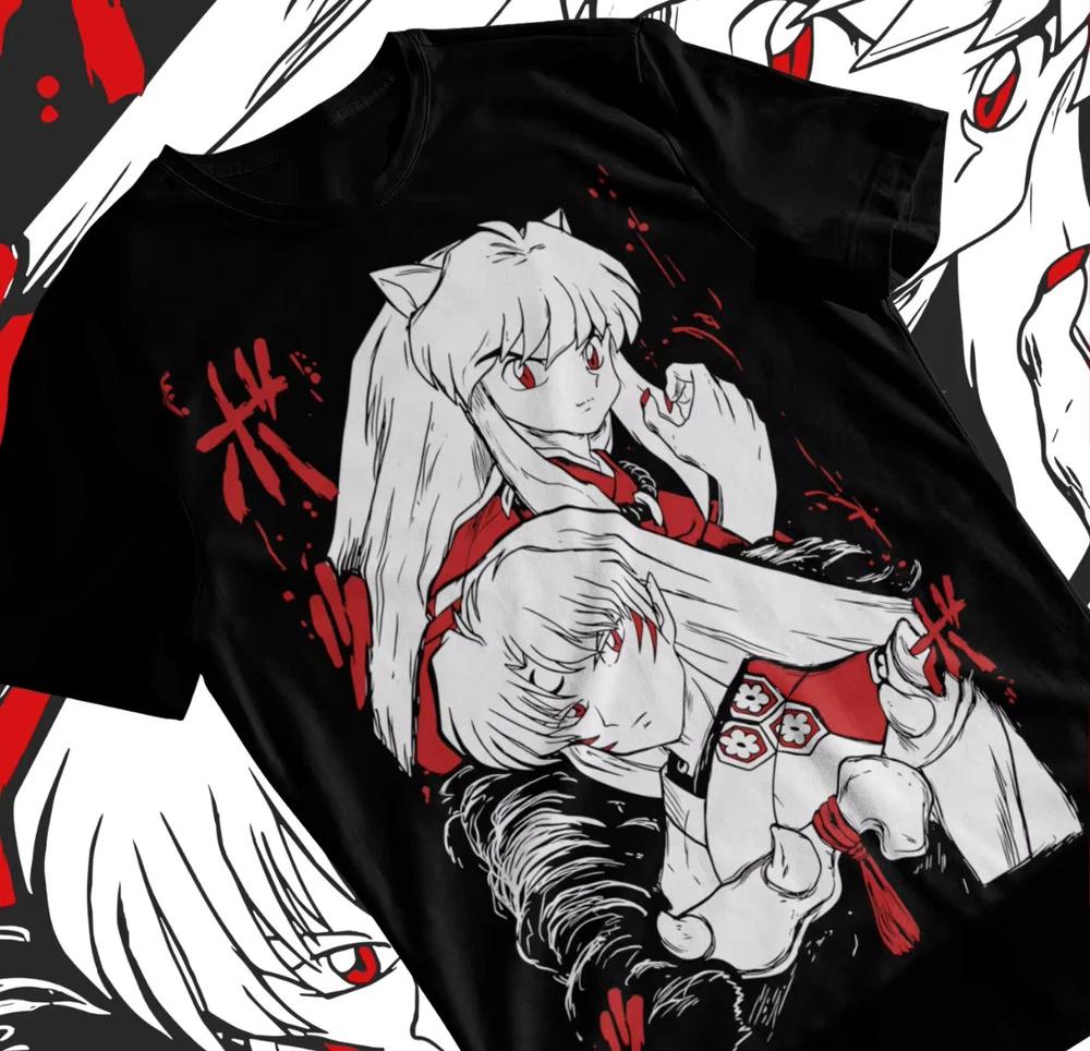 Inuyasha Sesshomaru Tshirt Red Moon Inu Yasha Anime Unisex S