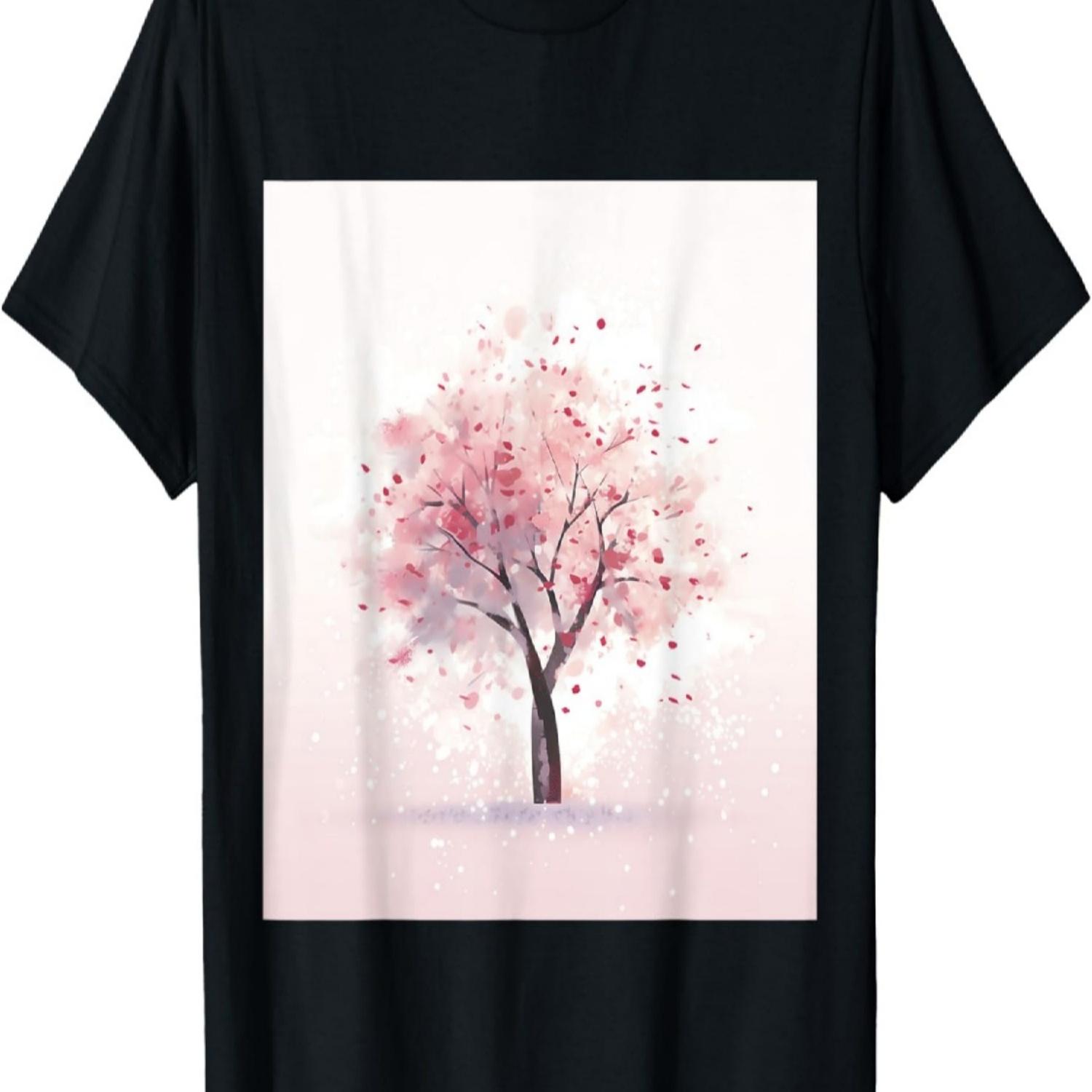 Whispered Elegance Soft Pastel Cherry Blossom Delight T-Shirt S