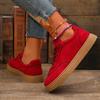 Fashion Women's Sports Shoes Tennis Running Canvas Casual Basket Skateboard Spring Autumn Round Toe Red Ladies Flats Barefoot Sneakers