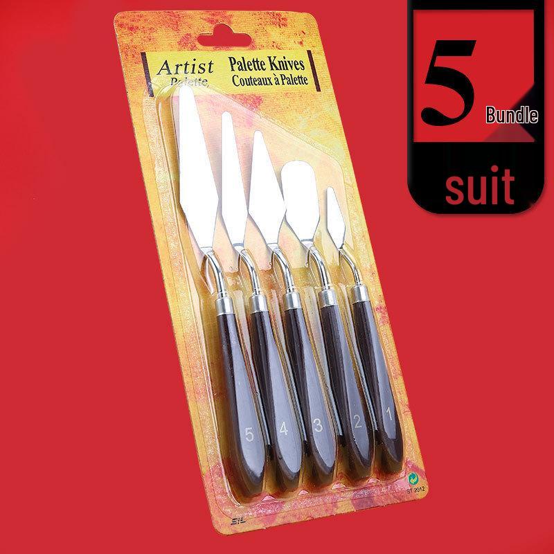 5-Piece Stainless Steel Palette Knife Set for Oil and Gouache Painting