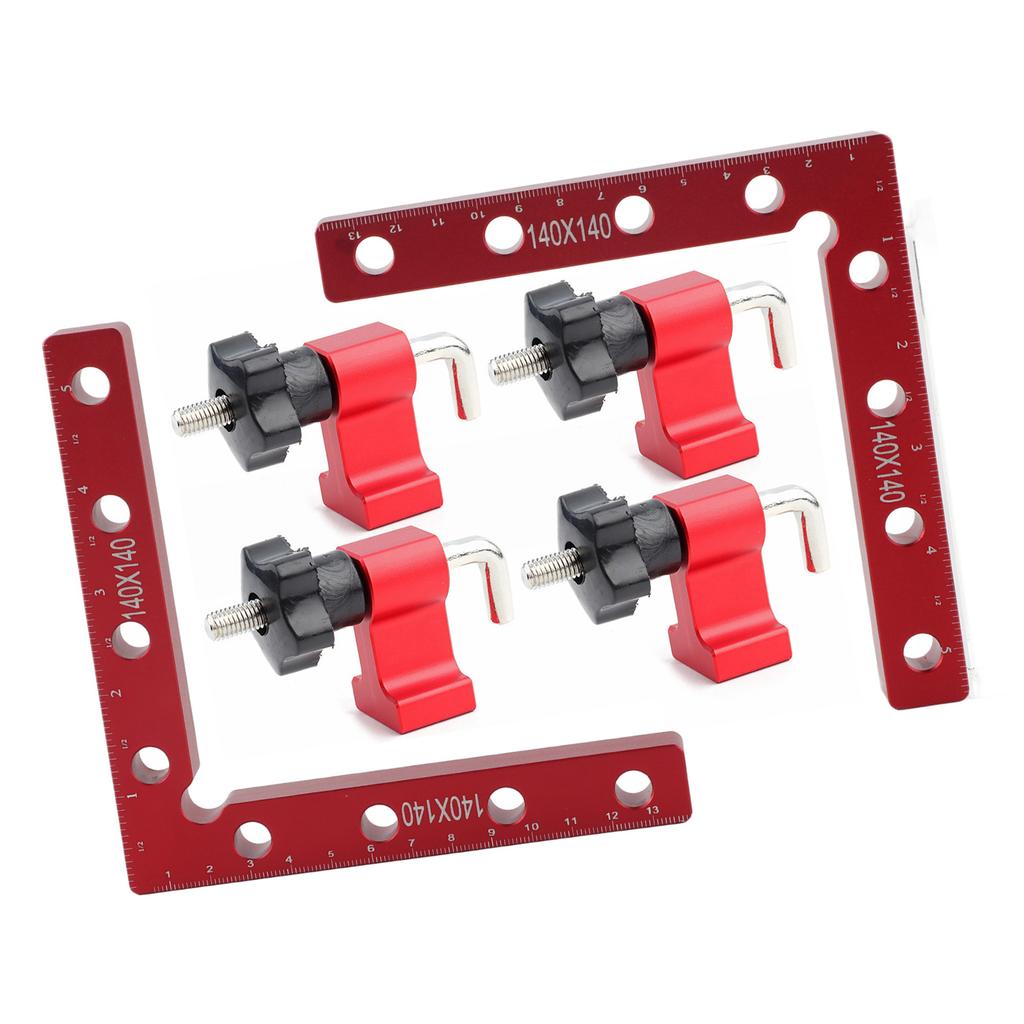 90 Degree Right Angle Positioning Ruler L Shaped Carpenter Panel Fixing Clamp 140x140mm140X140MM