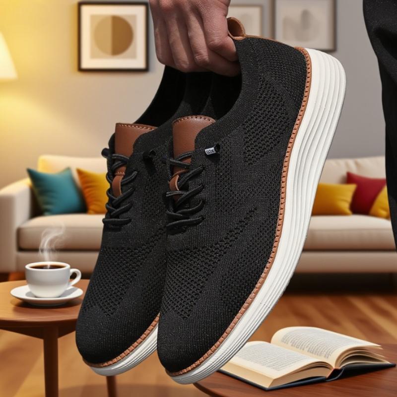 Men's Knitted Shoes Comfy Breathable Workout Shoes 2025 Outdoor Exercise Lightweight Running Trainers Fashionable Walking Shoes