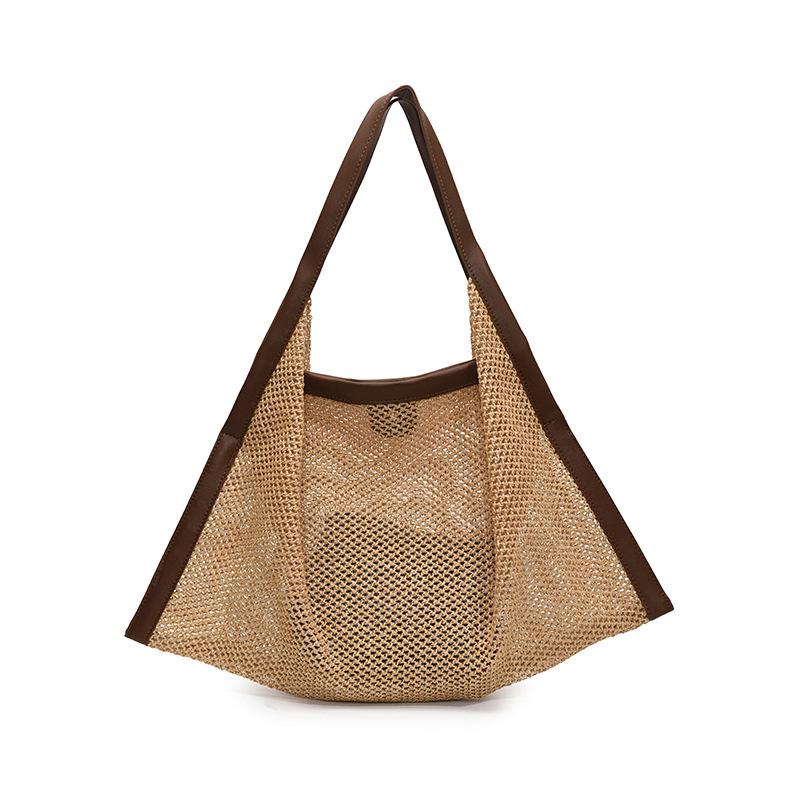 Stylish Women's Handwoven Straw Tote Bag for Summer Beach Travel