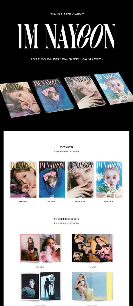 Twice Nayeon IM NAYEON 1st Solo Mini Album Version Polaroid Clear Business Interview Poster On Sealed A-I'M CD+PhotoBook+Envelope+1p PhotoCard+1p