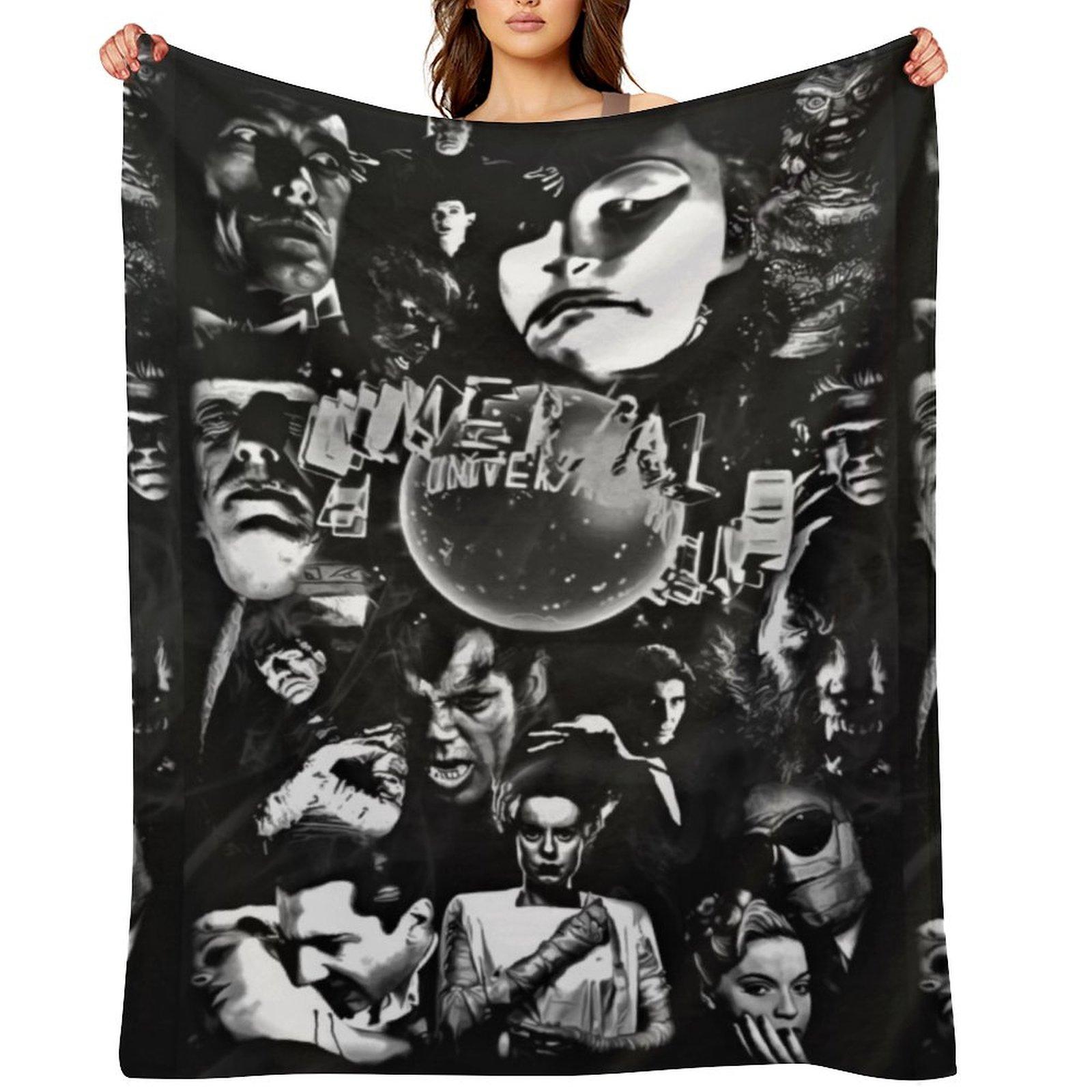 Universal Horror Throw Blanket Tourist Hair Single Plaid on the sofa Blankets 30x40in