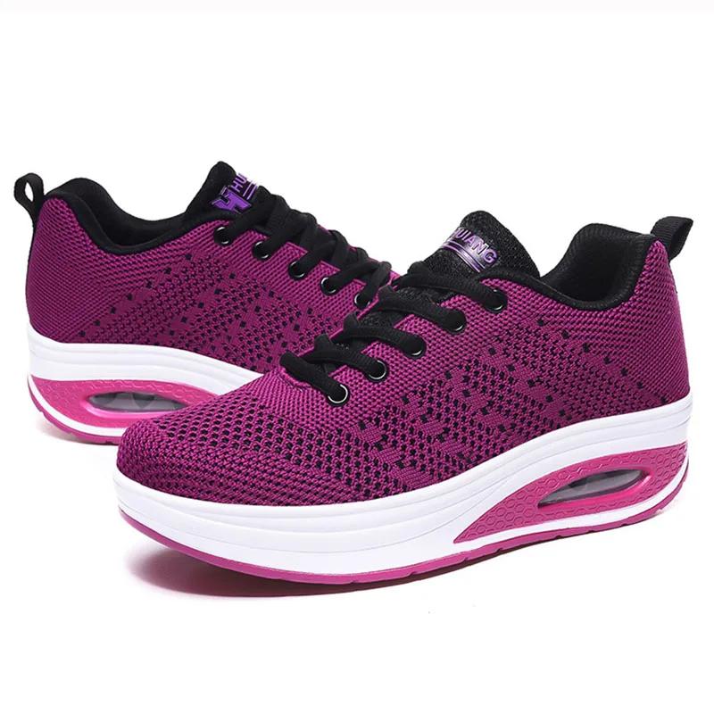 Women's Sports Shoes Breathable Hollow Casual Outdoor Comfortable Shoes Lightweight Thick Sole Large Size Women's Shoes