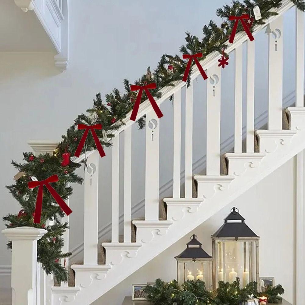 6/10M Weihnachtsbaumdekorationen Band Samtstoff DIY Schleife Schleife Wickelband Treppe Heimdekoration