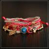 Multilayer Hamsa Hand Evil Eye Lucky Protection Bracelets Multicolor Crystal Charm Beaded Bracelet for Women Girls