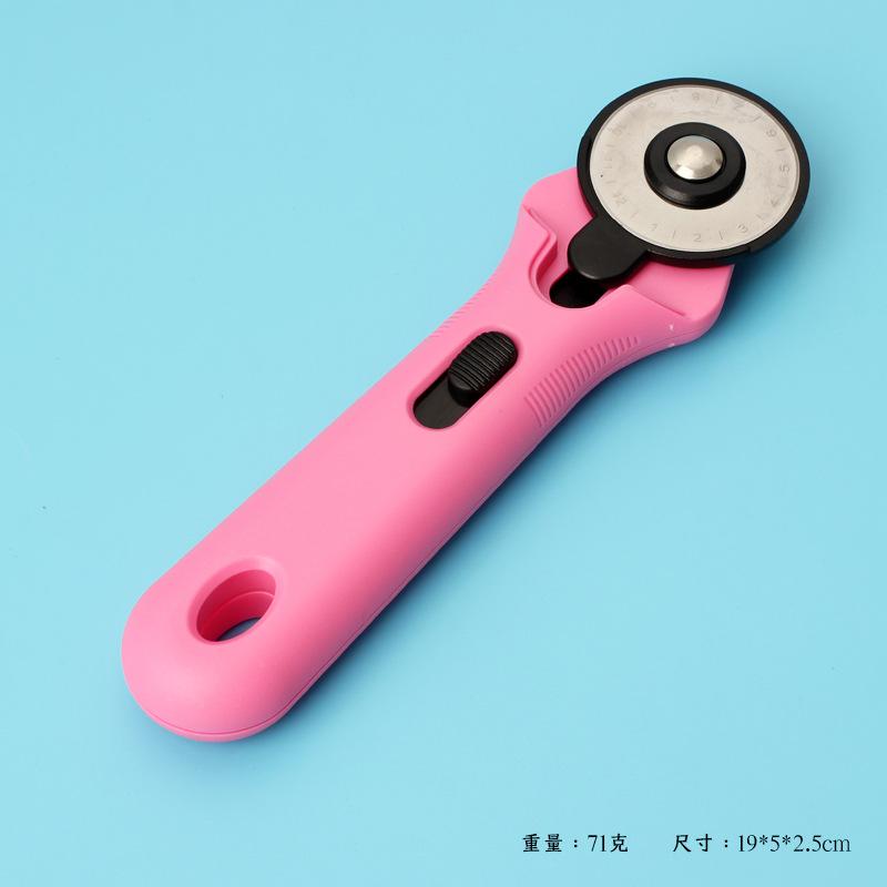 Versatile, Patchwork Wheel Knife 45mm Leather Cutting Knife, Manual Rotary Cloth Cutting Wheel Knife Plastic Handle Hob