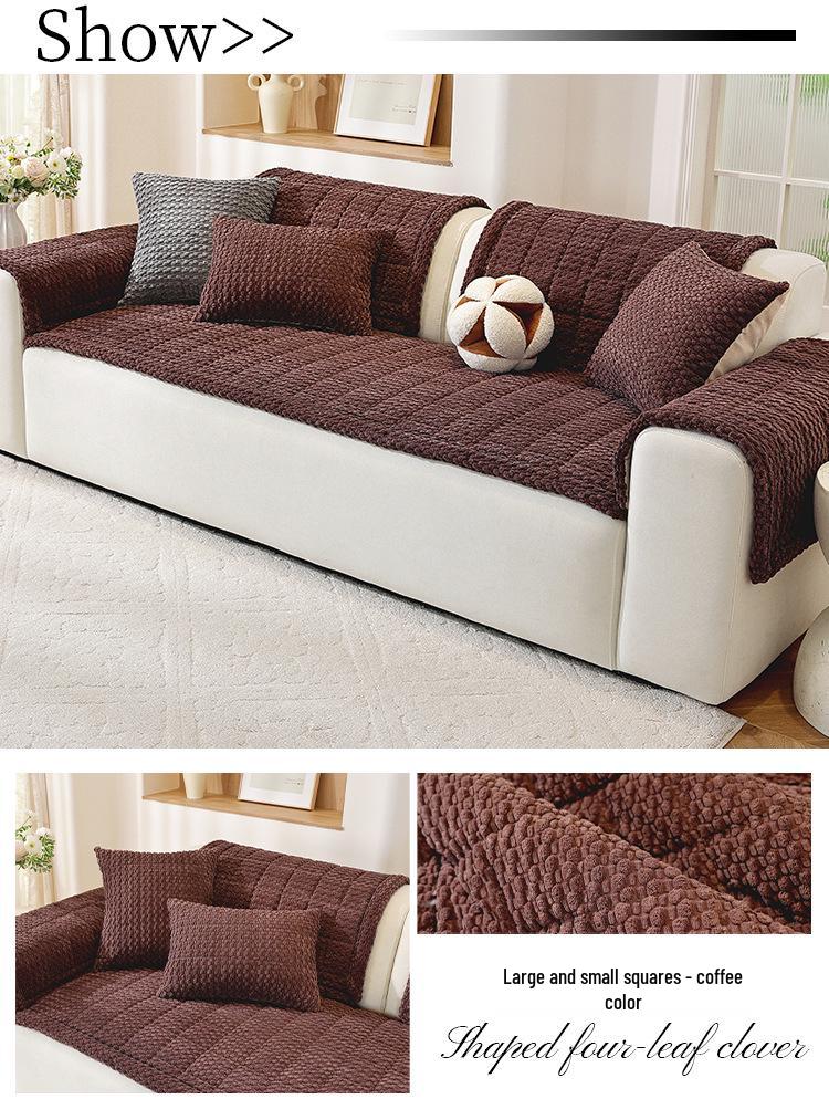 2026 Autumn/Winter Corduroy Non-slip Seat Cushion: Thick, Dirt-resistant Sofa Cover