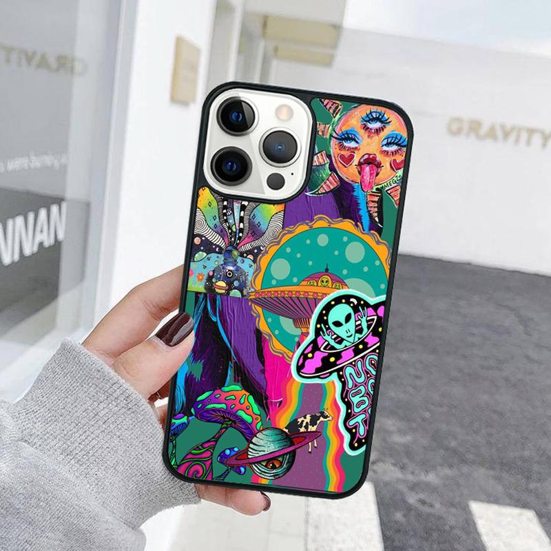 

Cartoon Aesthetics Alien Space Phone Case For iPhone 17 Air 15 16 Cover 11 13 14 Pro Max 12 Plus Max Fundas iPhone 13pro max