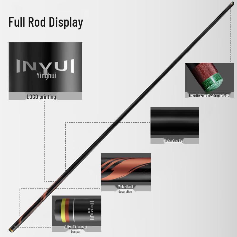 INVUI CR05 Carbon Fiber Small-Tip Billiard Cue