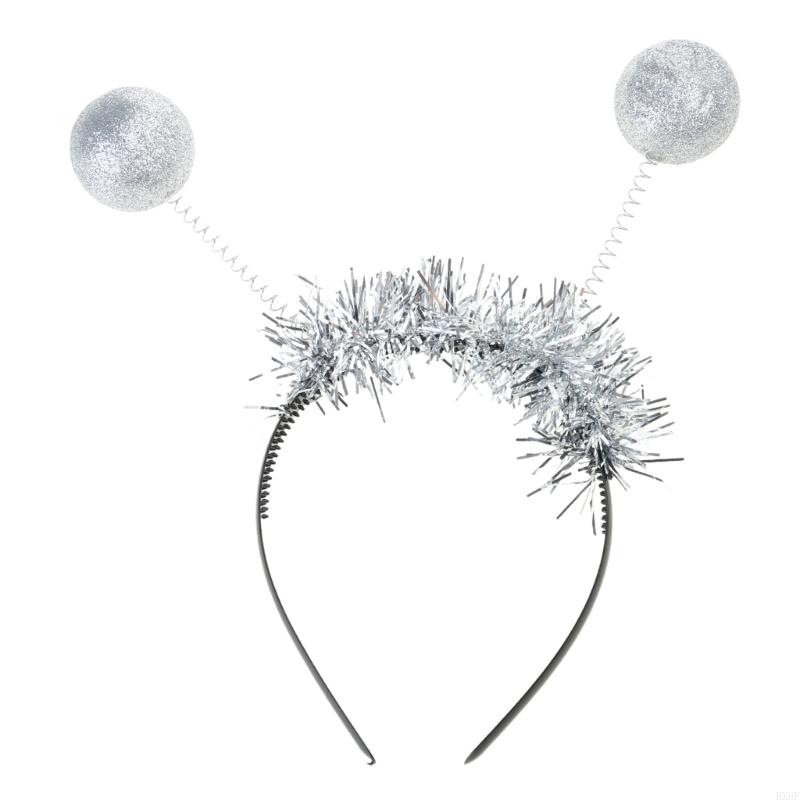 HX6F Glittering Powder Alien Headband Disco Party Hairhoop Costume Hairhoop Nightclub Funk Party Headwear Hair Decors