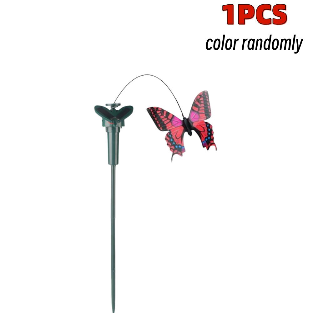 1-3PCS Solar Garden Butterfly Solar Flying Butterflies Solar Powered Flying Wobble Butterfly Bird Garden Stake Home Decor