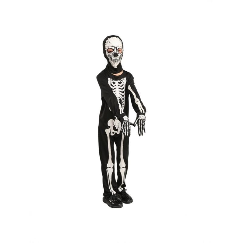 Halloween Children's Costumes Luminous Skull Ghost Ghost Children's Characters Dress Up One-piece Stage Performance Party Costumes