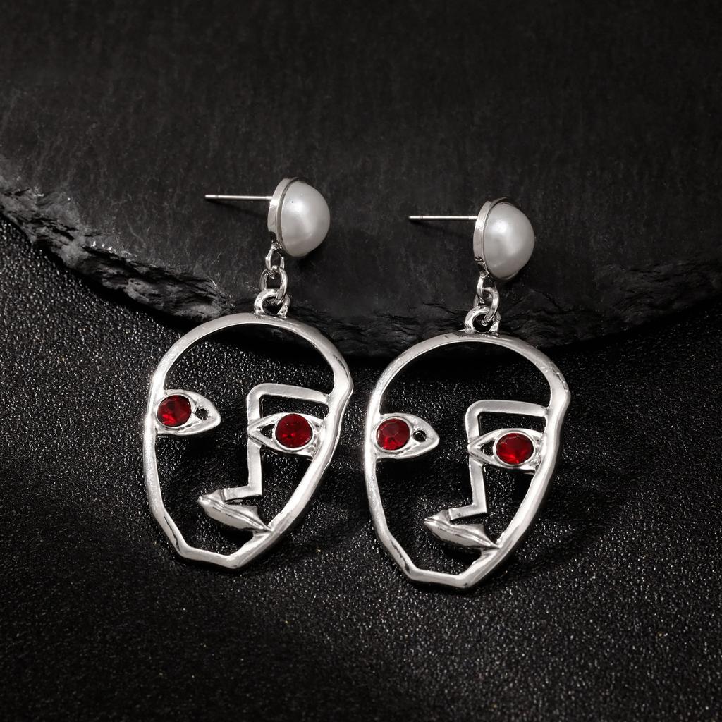 Personalized Stud Earrings, Simple Point Drill Face Hollow Stud Earrings