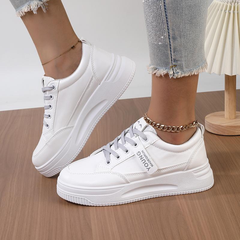 Super Comfortable White Sneakers for WomenSpring and Summer New Versatile Soft-soled Sports Sneakers Casual Shoes