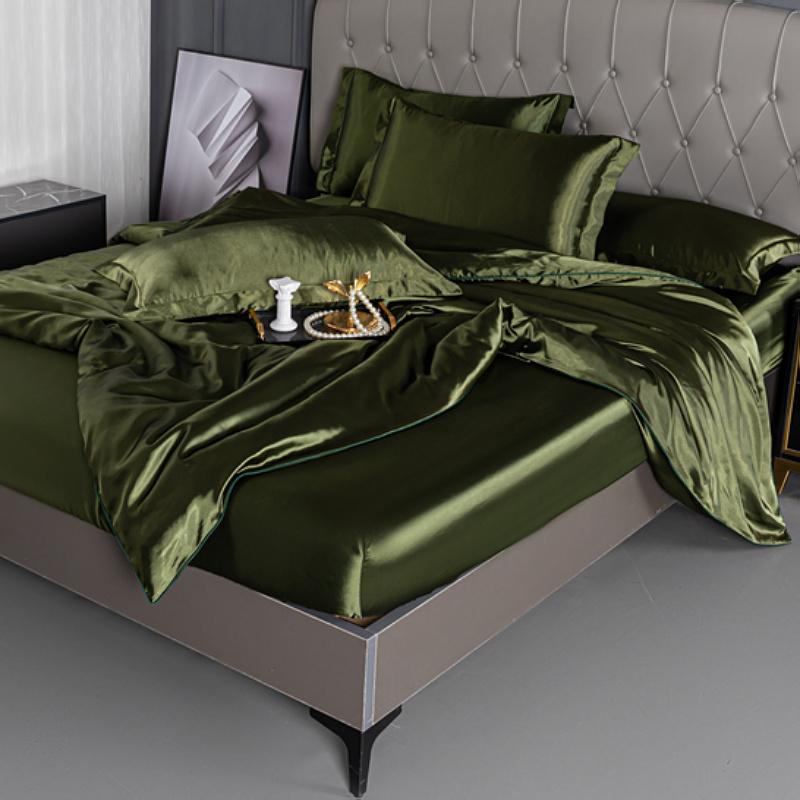 

Домашний летний комплект простыней из четырех частей из ледяного шелка, шелковистое двухстороннее прохладное шелковое одеяло, постельное белье 1.5M quilt cover 200x230