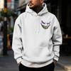 Men's Halloween Print Pullover Hoodie for Holiday Party and Cold