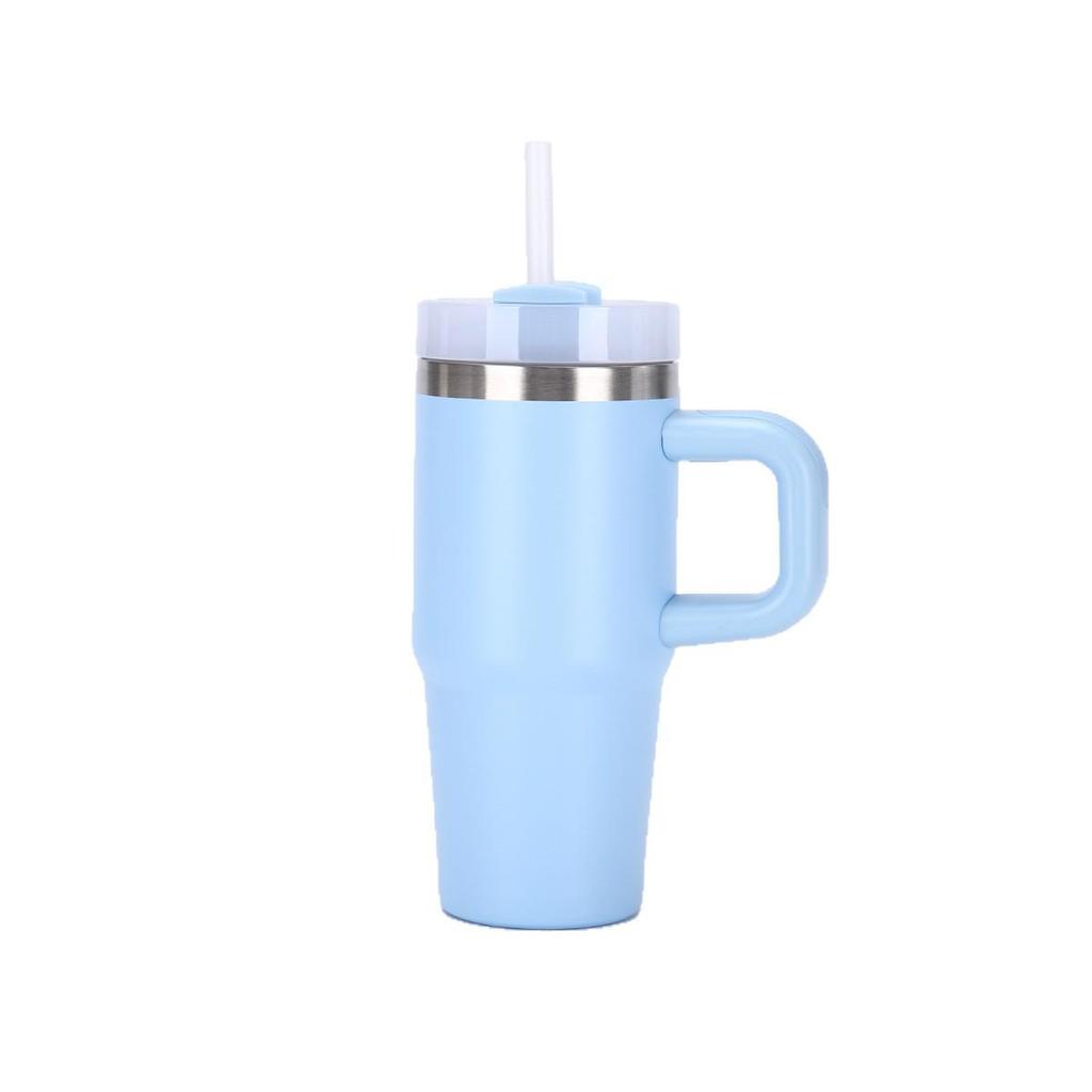 14oz Insulated Stainless Steel Tumbler with Handle for Outdoor Sports and Vehicles