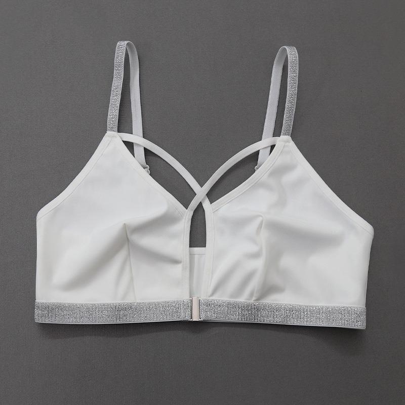 Women Lace Trim Front Closure Push Up Bra Sexy Bust Support Non Wired