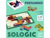 Djeco Pentanimo logicaspel 7 houten stukken veelkleurig