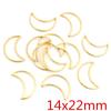 20pcs 3 Size Moon Charm Gold Stainless Steel Pendant Open Bezels Hollow Pressed Resin Frame Mold Bezel DIY Jewelry Making