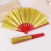8/10 Inch Double-Sided Gold Laser Fan Chinese Tai Chi Fan Holographic Folding Fans Kung Fu Fan Concert Bar Party Decoration Fans