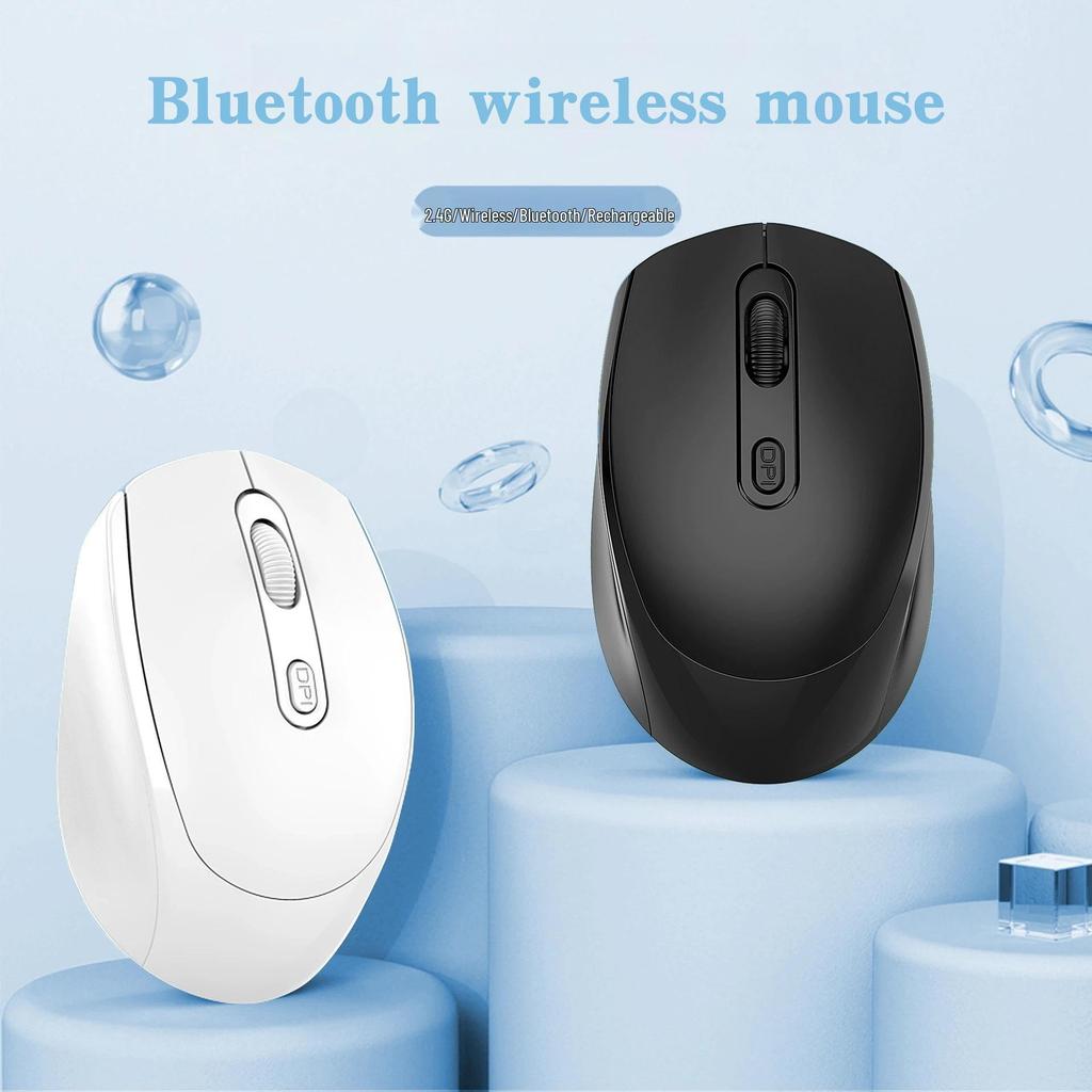 Macaron Color Dual-Mode Silent Rechargeable Wireless Bluetooth Mouse for Home, Office, and Gaming