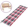 Day and Night - Day and Night Garden Bench Cushion Red Checkered Oxford Fabric 180x50x3 Cm