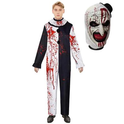 Herren Halloween Kostüme Art The Clown Cosplay Kostüm Film Terrifierr 2 Blutiger Overall Herren Overall Horror Outfits