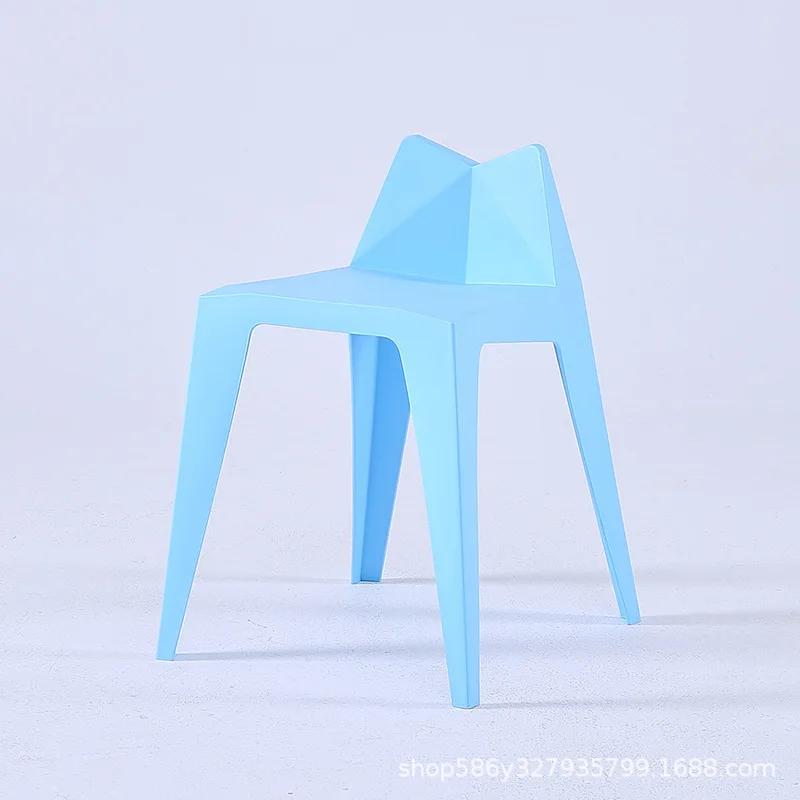 Plastic Stool Living Room Bedroom Waterproof Kitchen Plastic Stool Dining Chair Commercial Coffee Shop Bar Seating Household