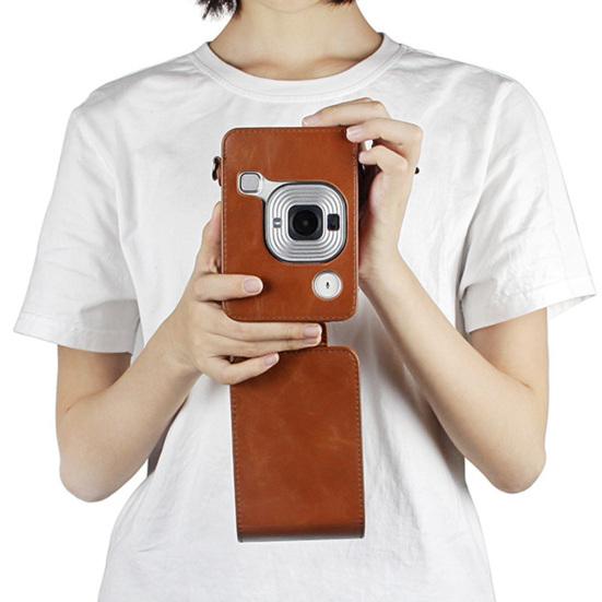 Storage Bag Wear-resistant Dust-proof Camera Storage Case with Shoulder Strap for Fujifilm-Insta Mini Liplay