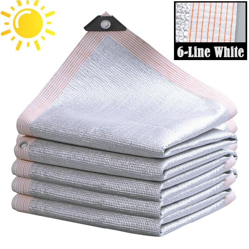 99% Shade Rate Aluminum Foil Sunshade Net Summer Silvery Reflective Sun Shelter Car Sun Shed Canopy Anti-UV Pergola Awning