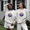 European Style Trendy Women's Sweatshirt: Mid-High Neck, Casual Loose Fit, Hot Stamping, Autumn Collection