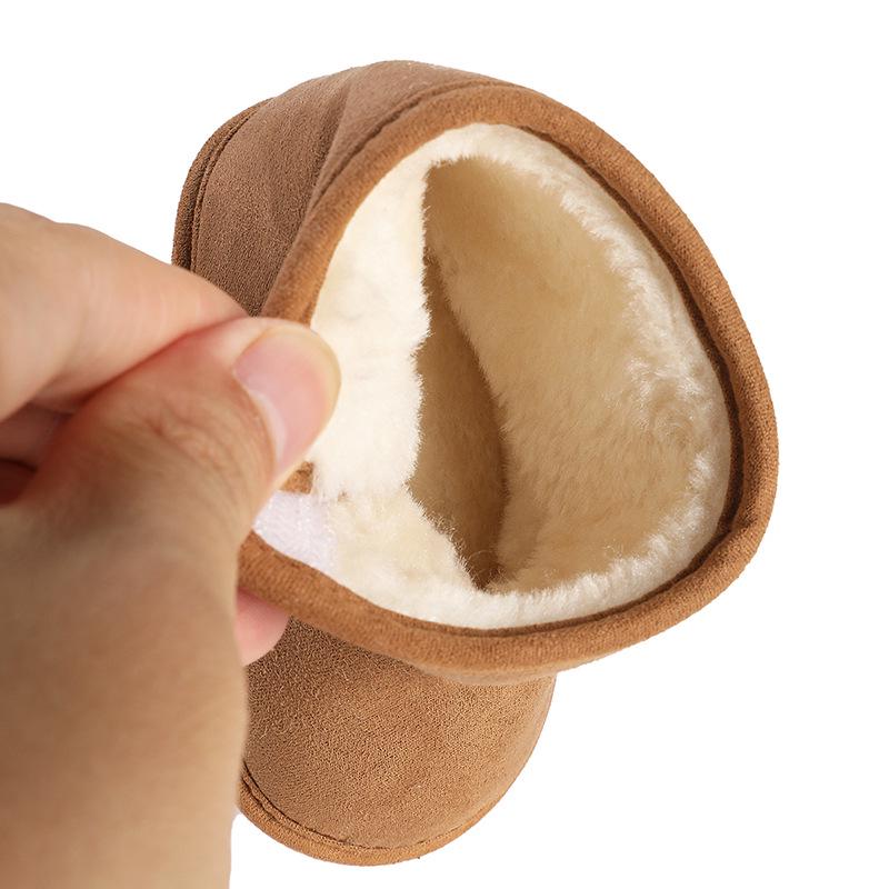 Unisex Baby Soft Sole Plush Snow Boots (0-1 Year): Non-Slip, Warm Cotton Shoes for Toddlers