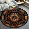 1 stuks Retro Mandala Bloem Patroon Ronde Vloermat, Antislip voor Woonkamer Slaapkamer Stoel Tapijten Huisdecoratie Cadeaus, Huisdecoratie Kamerdecoratie Uit