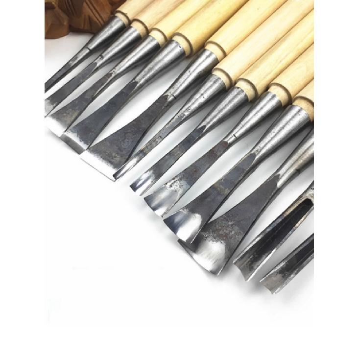Woodworking Carving Root Carving Tea Tray Base Making Tool Blanking Chisel Set5