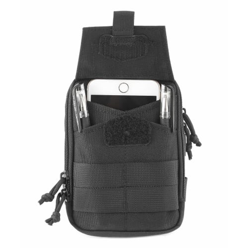 LefRight Multifunctional Pen Holder Molle Waist Holster Bag Pouch Tool Waist Bag with D-Ring Lock Hook Buckle Carabiner Key Clip