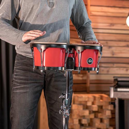 MEINL Percussion Bongo Journey Series Buffalo Head Red HB50R