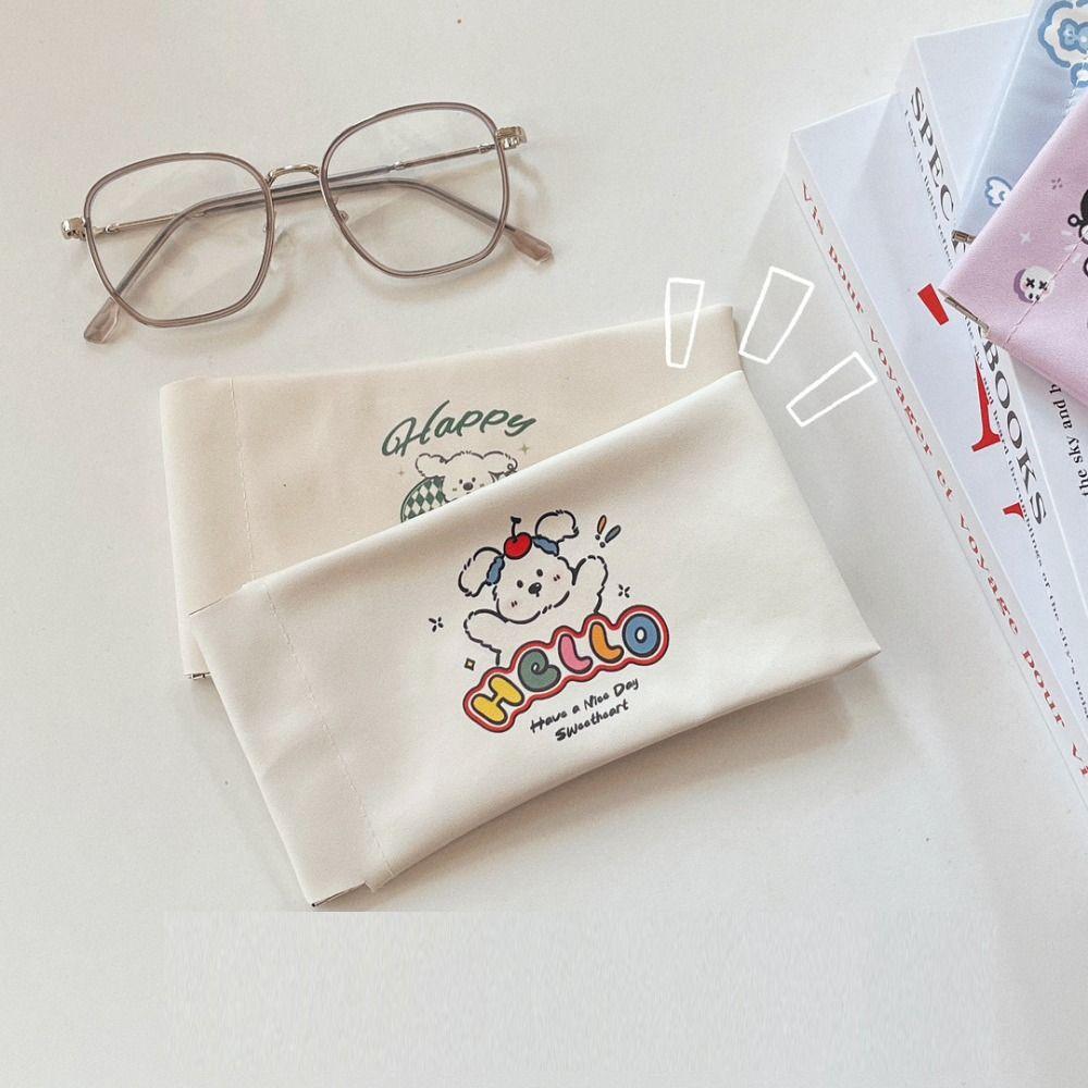 Automatic Closing Eyewear Storage Bag Cute Puppy Glasses Box Sunglasses Protective Cover  Girl
