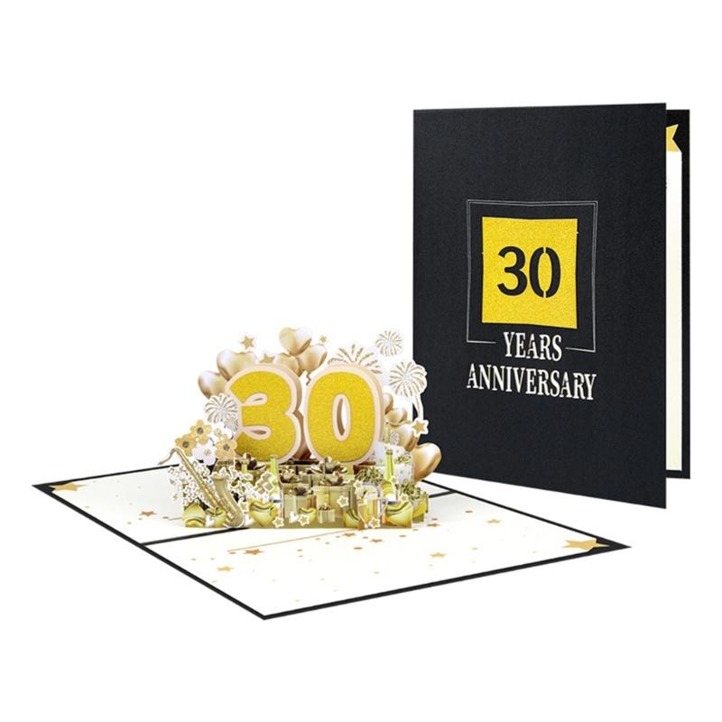 

Sophisticated 3D Popup Card Special Event 3D Greeting Card with Number for Wedding Anniversary Celebration