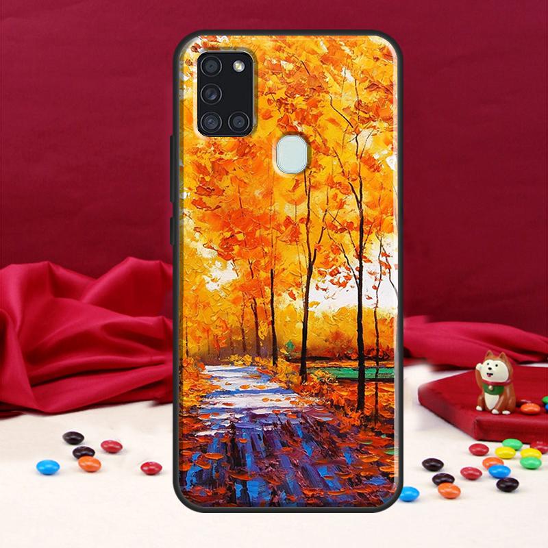 Oil Painting Boho Flower Art Case For Samsung Galaxy A34 A54 A14 A12 A52 A22 A32 A42 A72 A13 A33 A53 A50 A51 A71 Coque