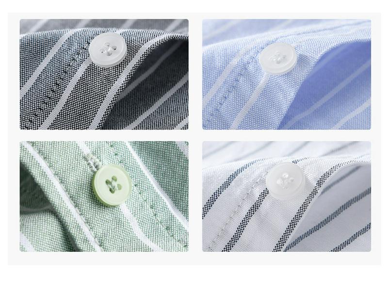 Men's Japanese Striped Cotton Shirt: High-End, Versatile, Long Sleeve for Spring