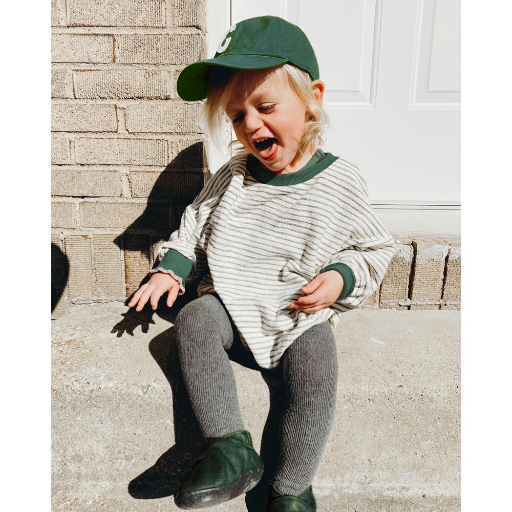 Novorozenci Chlapci Dívky Dlouhé Rukávy Pruhované kombinézy Oblečení pro 0-24 měsíců