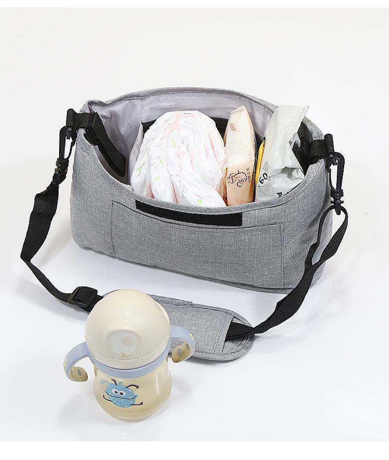 Multifunctional Stroller Hanging Bag - Large Capacity Baby Bottle & Cup Storage, Single Shoulder Mummy Bag